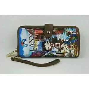 NEW! Betty Boop Women's Lany Vegan Wristlet Wallet